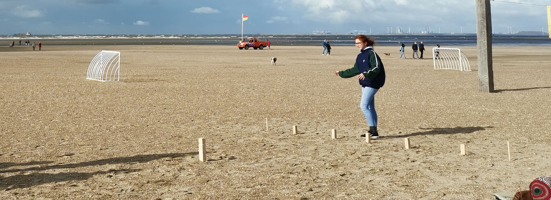 Kubb/Wikingerschach am Strand