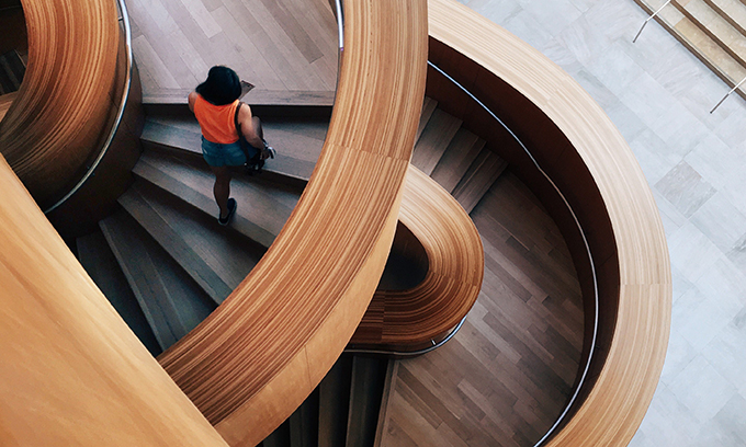 Treppe aus Holz